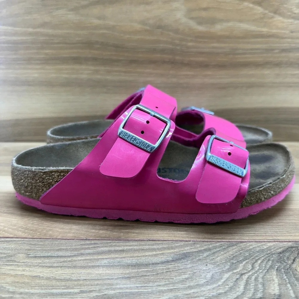 Birkenstock Arizona Hot Pink Sandals Womens 4 N EU 35 Slip On Travel Vacation
